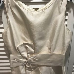 Kate Spade White Silk Sleeveless Dress